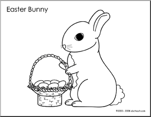 Coloring Page: Easter Bunny