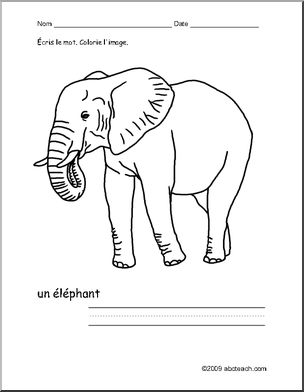 French: Colorie/Ãˆcris–ÃˆlÃˆphant