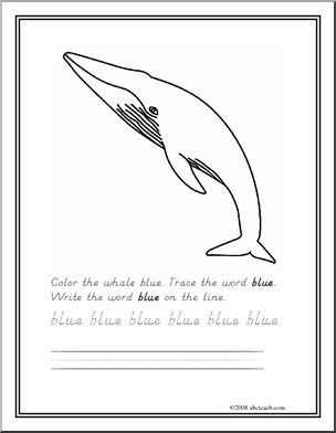 Coloring Page: Blue – Whale