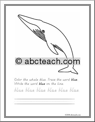 Coloring Page: Blue – Whale
