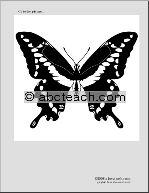 Coloring Page: Giant Swallowtail Butterfly