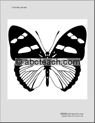Coloring Page: Yellow Bar Butterfly