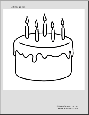 Coloring Page: Cake