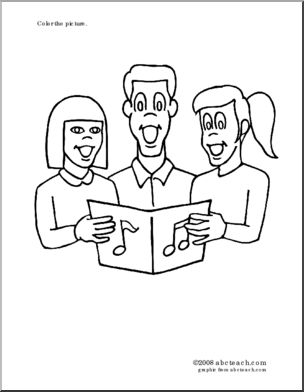 Coloring Page: Carolers