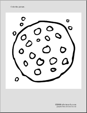 Coloring Page: Chocolate Chip Cookie