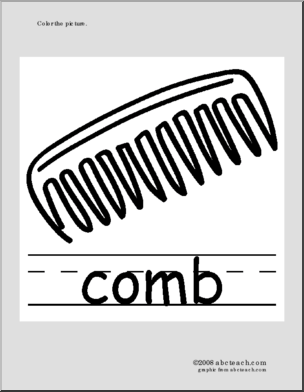 Phonics – Comb’ Coloring Page