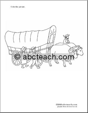 Coloring Page: Covered Wagon