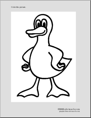 Coloring Page: Duck