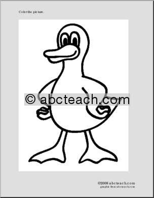 Coloring Page: Duck