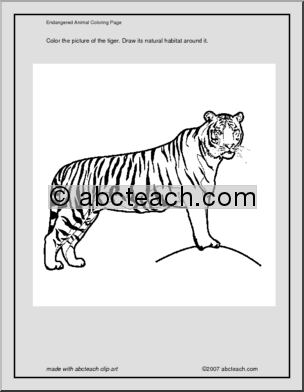 Coloring Page: Tiger