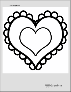 Coloring Page: Valentine’s Day – Fancy Heart
