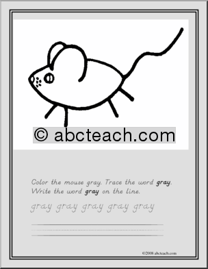 Coloring Page: Gray – Mouse