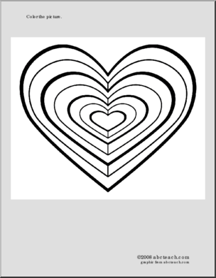 Coloring Page: Valentine Hearts
