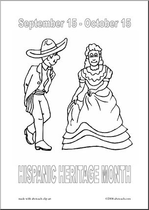 Coloring Page: Hispanic Heritage – Dancers