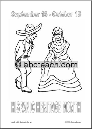 Coloring Page: Hispanic Heritage – Dancers