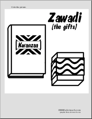 Coloring Page: Kwanzaa – Zawadi