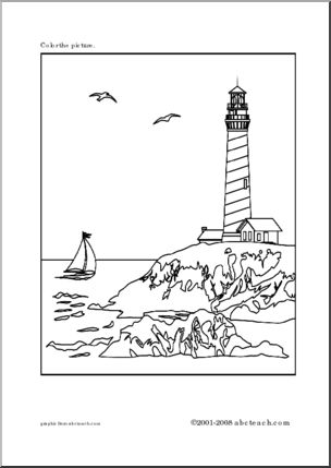 Coloring Page: Lighthouse