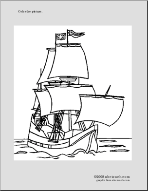 Coloring Page: Mayflower