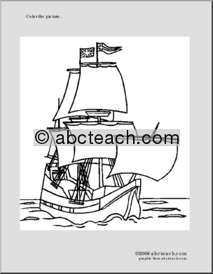 Coloring Page: Mayflower