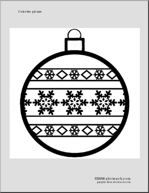 Coloring Page: Christmas Ornament