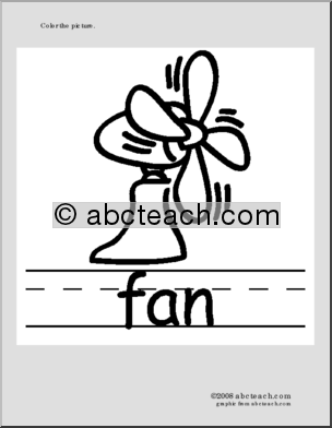 Phonics – Fan’ Coloring Page