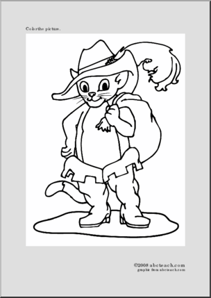 Coloring Page: Puss in Boots