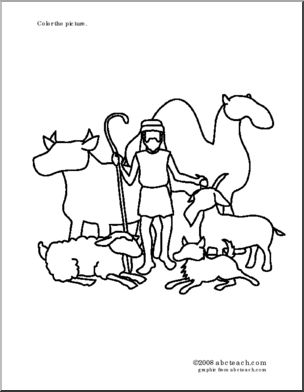 Coloring Page: Shepherd