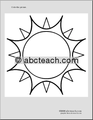 Coloring Page: Sun