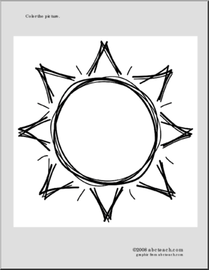 Coloring Page: Sun