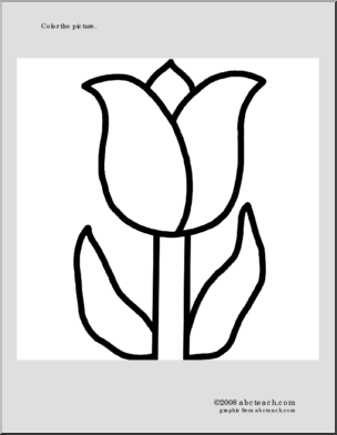 Coloring Page: Tulip