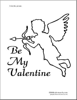 Coloring Page: Cupid Valentine