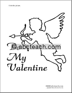 Coloring Page: Cupid Valentine