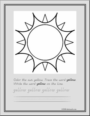 Trace and Color: Yellow – Sun
