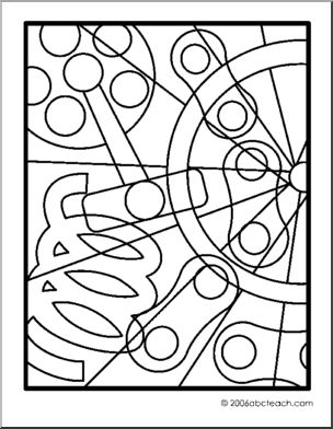 Coloring Page: Abstract – Bicycle