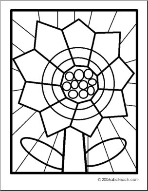 Coloring Page: Abstract – Flower