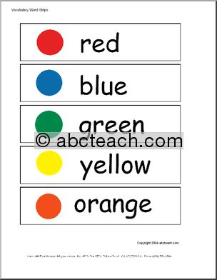 Word Wall: Colors (pictures)