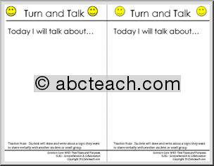 Speaking & Listening: Turn and Talk (Kindergarten)