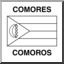 Clip Art: Flags: Comoros (coloring page)