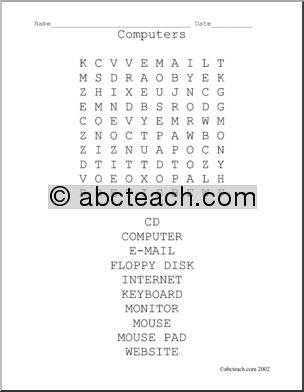 Word Search: Computers (primary/elem)