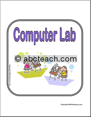 Sign:  Computer Lab