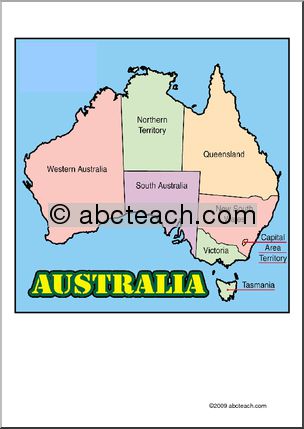 Sign: The Continents – Australia Map