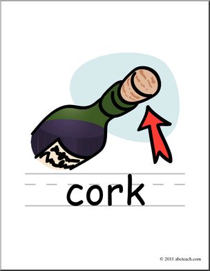 Clip Art: Basic Words: Cork Color (poster)