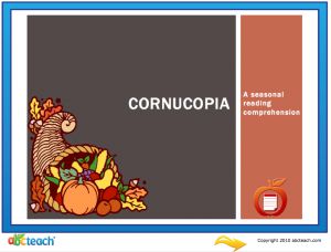Interactive: Notebook: Reading Comprehension: Thanksgiving (Cornucopia)