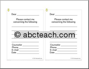 Counseling: Counselor’s Contact Note