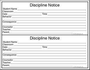 Counseling: Discipline Notice  #1 (2)