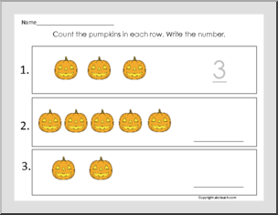 Math: Halloween – Counting Pumpkins (preK)