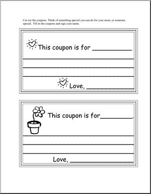 Gift: Coupon Book (primary/elementary)