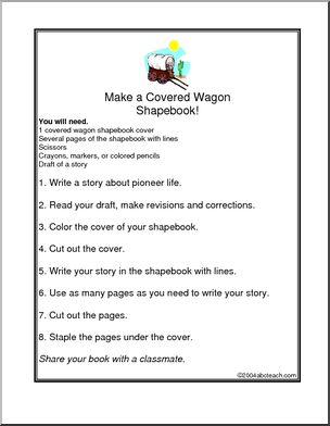 Shapebook: Covered Wagon (directions)