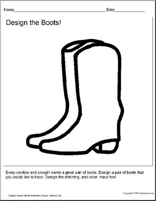 Coloring Page: Design the Boots