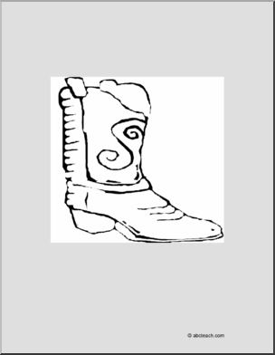 Coloring Page: Cowboy Boot